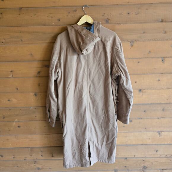 Duluth Trading Co Men's Fire Hose Fleece-Lined Robe Brown Medium Overcoat - Picture 2 of 9